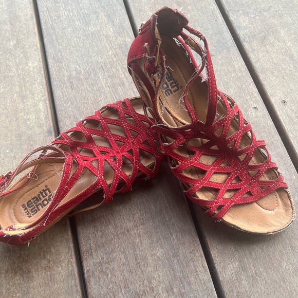Red boho sandals - Picture 2 of 5